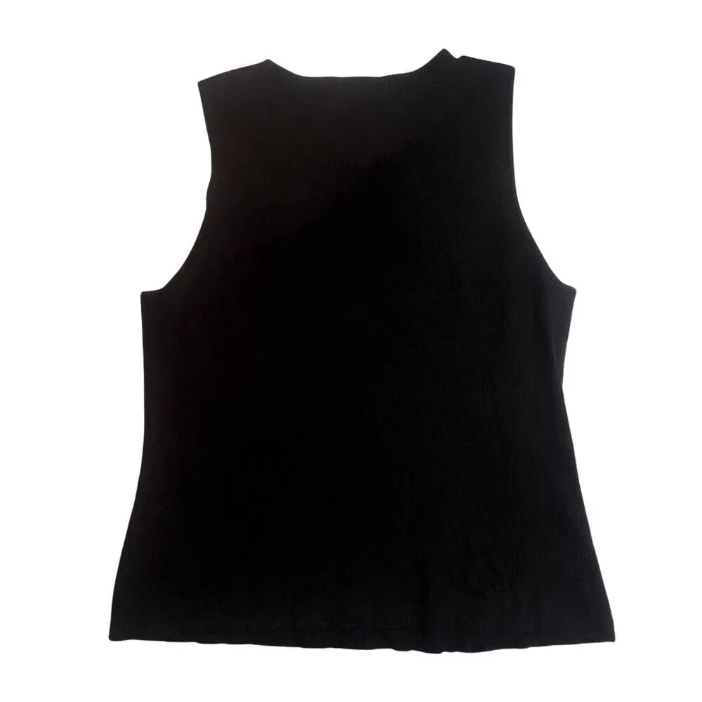 Nygard Collection Blouse Women XL Sleeveless Classic Preppy Academia Shell - Picture 8 of 16